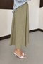 Women's Elastic Waist Pocketed Tencel Fabric Long Flared Skirt - 5