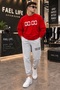 New Season Unisex Sweatshirt and Trackpants Pair Zero Printed Set - 2