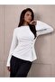 Spanish Sleeve Women's Blouse with Drapes and Buttons - 3