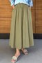 Women's High Waist Flowy Tencel Fabric Long Maxi Skirt