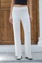 Ecru Women's Modal Sweatpants with Elastic Waist and Wide Legs