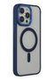 Apple iPhone 15 Pro Max Case Room Magneticsafe Silicone - Navy Blue - 2