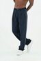 Battal Size Pleated Side Striped Comfortable Fit Men's Navy Blue Trousers - 4