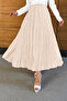 Women's Flowy Modal Fabric Long Crinkled Skirt - 4