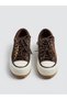 26K366-1 Genuine Leather Accessory-Detail Platform Sole Fleece Sneaker for Women - 2