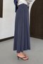 Women's Elastic Waist Crinkled Modal Fabric Long Crush Skirt - 5