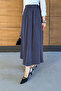 Women's Flowy Modal Fabric Long Crinkled Skirt - 2