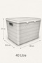 40 L Storage Box with Lid Multi-Purpose Plastic Organizer Organizer Box - 5