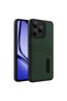 Realme Note 50 4g Case Sara Leather Case with Business Card Holder - Dark Green