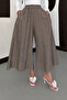 Wide-Legged Casual Tencel Fabric Skirt-Looking Pants with Elastic Waist - 4