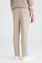 Ds Damat Relaxed Fit (Pile-Free) Beige Striped Jogger Pants - 3