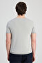 Slim Fit Gray Plain Knit Rayon Knitted T-Shirt - 4