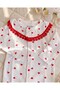 Red Lace Detailed, Heart Patterned 10-Piece Baby Girl Hospital Outfit Set - 2