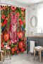Parrot and Tiger Patterned Bathroom Curtain, Shower Curtain, Bathtub Curtain 175X200Cm - 5