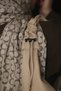 Women's Beige Shoulder Bag with Drawstring Detail and Zipper, Large Hobo Bag - 4