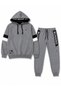 H&C Boys' Hooded Two Thread Tracksuit Set Printed Jogger Bottom Top Set - 3
