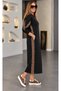 Daily Comfort |   Women's Hooded Leopard Detailed Long Viscose Dress with Pockets - 2