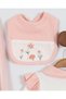 Flower Embroidered Baby Girl Hospital Discharge Set - Organic Textured 10-Piece Newborn Baby Set - 7