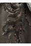 Plus Size Floral Appliqued Tulle Hem Detailed Long Sleeve Relaxed Fit Women's Midi Dress - 8