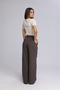 High Waist Wide Leg Trousers Brown - 4
