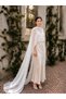 Chiffon Bridal Cape 300 cm |   Transparent Wedding Dress Cape |   Long Bridal Cape |   Elegant Wedding Cape - 2