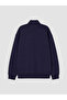 Vizyon New Season Navy Blue High Collar Printed Thick Sweatshirt for Girls - 4