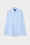Ds Damat Slim Fit Blue Dobby Shirt - 5