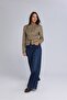 Khaki Medallion Buttoned Slim Fit Jacket - 3