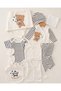 Teddy Bear Embroidered 100% Cotton Newborn Baby Hospital Discharge Set (10 Pieces)