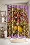 Lemon Afro Girl Patterned Bathroom Curtain, Shower Curtain, Bathtub Curtain 175X200Cm