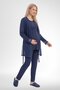 Maternity Nursing Detailed Lace Pajama Set with Dressing Gown