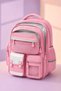 Children's School Bag with 9 Compartments, Spine Support, and Toy Gift - 5