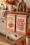 Set of 2 Autumn Themed Kitchen Towels – 30X50Cm - Pumpkin Spice Latte & Autumn Patterned Decorative Drying Cloths