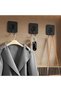 5 Pieces of Black Strong Adhesive Wall Hangers That Stick to the Wall - 5-Piece Set, No Drilling Required, Bathroom, Kitchen, Room Clothing Hanger - 8