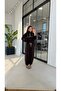 Jogger Ribbed Zippered Tracksuit Set Brown