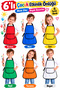 6Pcs Liquid-Proof Kids Apron with Pockets Painting Activity Apron Set of 6 Washable Nursery Kindergarten Kitchen Painting Apron for 5-10 Years Old