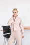 Women's Ribbed Zippered High Collar Wide Leg Two-Piece Tracksuit Set - 4