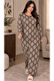 Women's Dress - Comfortable Fit - Plus Size - Patterned - Oversized - Viscose - 3