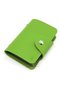 Holders for Men & Women Soft Leather Bank Card Case Slim Pocket Wallet ID Card Organiser Business Card Case Purse with 24 Durable Plastic Insert Sleeves (Green) - 5