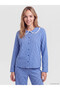 Timeless Clothing & Timeless Choices Bebe Roba Collar Checkered Embroidered Women's Pajama Set - 2