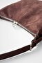 Light Brown Suede Fabric Mailman Bag - 2