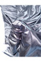 Combed Cotton Fabric with Shiny Green and Gray Foil Print, Fine Knitted Fabric for T-Shirts & Dresses, Width: 140cm - 5