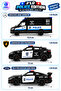 Die Cast Police Model Car Set of 3 – Mercedes-Benz Sprinter Lamborghini Urus Ford Mustang Metal Pull-Open Door Pull-And-Go Car - 3