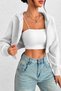 Nawly Kar Melanj Winter Loose Fit 3 Thread Hooded Kangaroo Pocket Thick Sweatshirt Crop Zipper Cardigan - 3