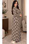 Women's Dress - Comfortable Fit - Plus Size - Patterned - Oversized - Viscose