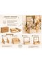 Newborn Baby Gift Box Wooden Hanging Gift Box with Lion Safari Theme Birth Baby Shower Gift - 2