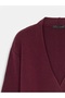 61002 Double-Breasted Belted Wool Blend Knitwear Cardigan-Burgundy M. - 7