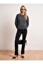 10860 Boat Neck Sequined Knitwear Sweater-Smoked - 3
