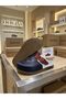 3306 Navy Blue and White Colored Red Belted Anatomical Slippers - 6
