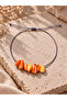 Natural Broken Mother-Of-Pearl Stone Silver String Adjustable Anklet - 2